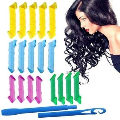 28pcs 15cm Wave Curl DIY Magic Circle Hair Styling Curlers Spiral Ringlet Rollers image 2