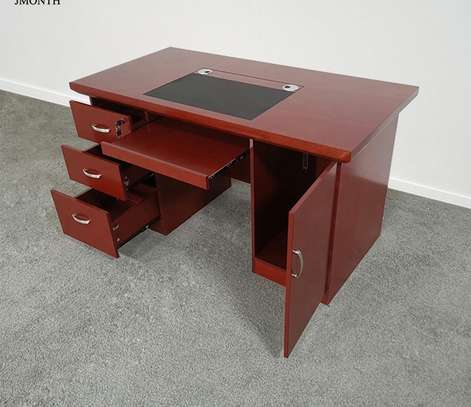 120cm Computer Writing Desk with Cabinet & Drawers image 6