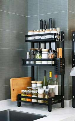 Spice rack with chopping board rack image 2