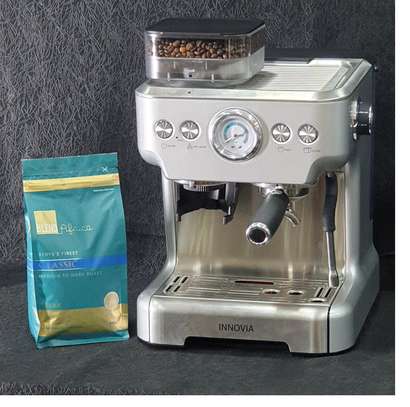 Innovia Metal Espresso Machine,Coffee Maker With Grinder image 1