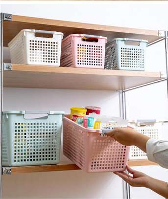 Stackable  Plastic Storage  Baskets image 1
