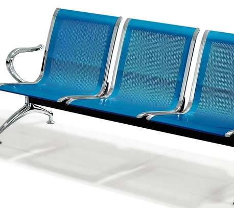 OFFICE BENCH: Blue 3 Seater Office Bench image 4