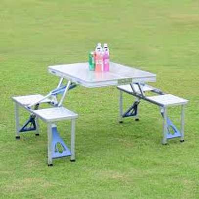 4 Seater Aluminium Folding Table image 1