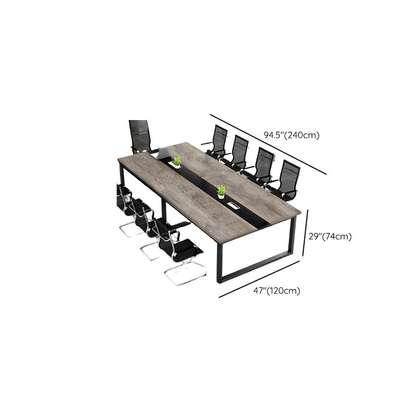 Art Deco Rectangular Wood Boardroom Table image 6