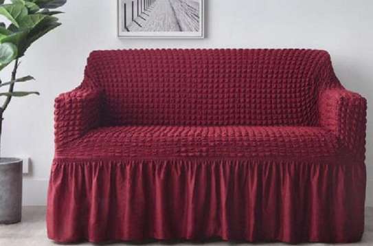 Maroon Stretchable Turkish Sofa Covers image 1