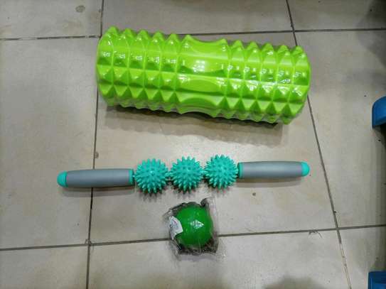 3 in 1 exercise set(foam roller, massage yoga stick, massage yoga  ball) image 2