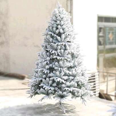 Snow flocked Christmas tree image 1