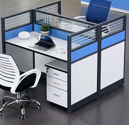 OFFICE DESK: 2 Way Office Workstation Desk image 5