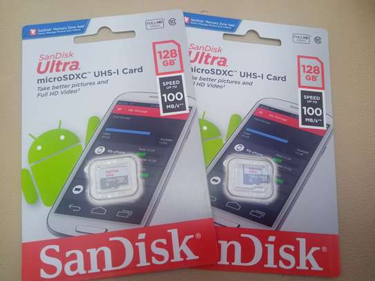 Sandisk Memory Card 128GB C10 ultra 100MB/s R image 1