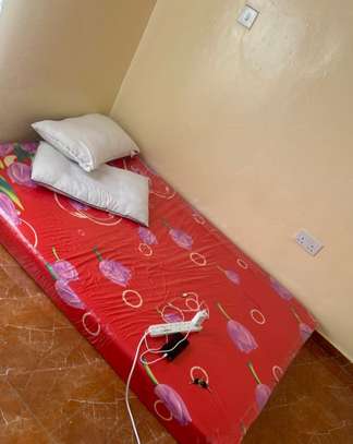 Single Mattress Red Floral with 2 Pillows Compact image 3