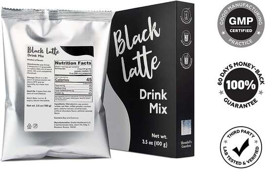 Black Latte Dry Drink Black Charcoal Latte from HENDEL LLC image 1