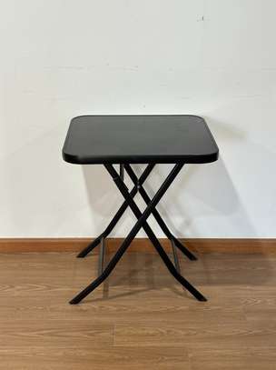 Black Metal Folding Glass Dinning Table image 9