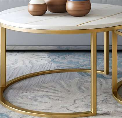 Office Table: Marble Top Round Coffee Table image 2