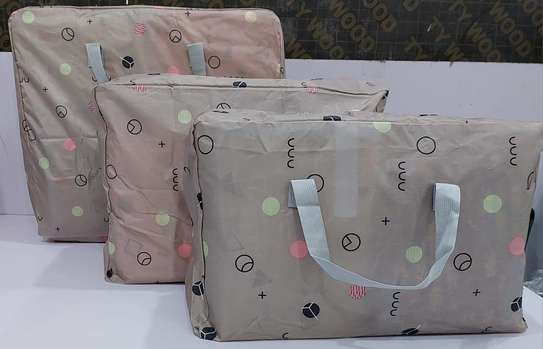 3pc multi-purpose  storage bags for duvets and beddings image 1