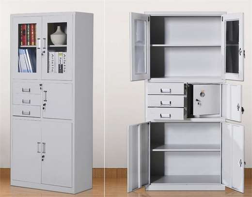 2 - Door Metallic Office Cabinet with Safe image 6