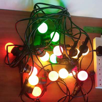 15m 15Bulb G45 Electric String Lights Colored RGB image 6