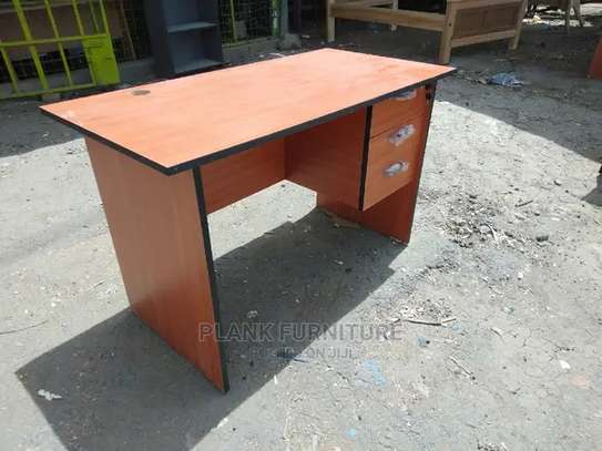 Office table with lockable drawer image 1