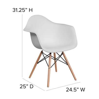 Home Chairs: Allensville Plastic Chair With Wooden Legs image 6