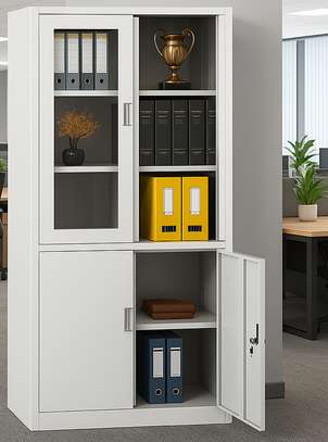 Office Cabinet: 2-Door Glass Office Cabinet image 3