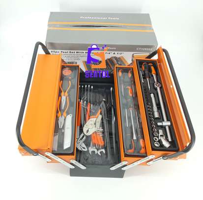 Complete Tool Set With Cantilever Metal Toolbox Tool Box image 3