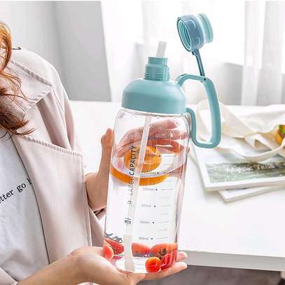*BPA Free Tritan Plastic Water Bottles With Straw image 4