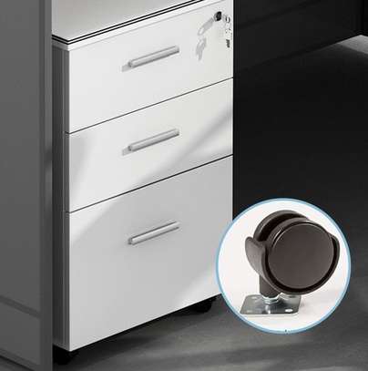 Office Workstation:  Blue Partitions Two-Way Workstation image 2