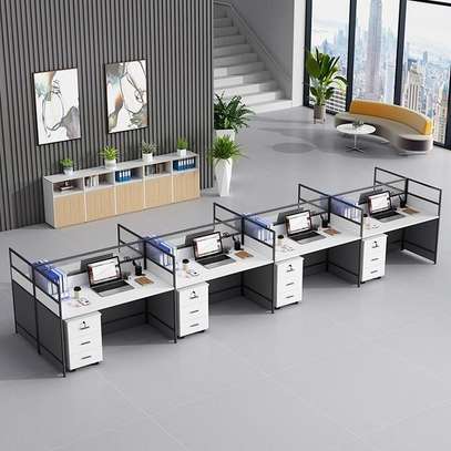 Office Workstation - 4 way modular workspace image 13