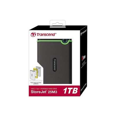 Transcend Hard Disk - 1TB USB 3.1 - Black/grey image 1