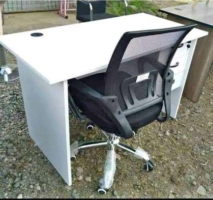 Executive office desk with a  swivel chair image 1