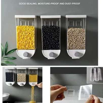 Single Wall Mounted Cereal Dispenser Grain Canister image 1
