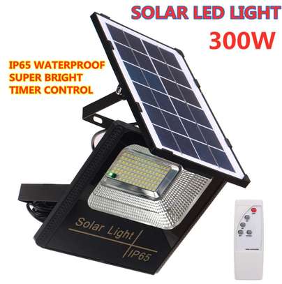 SOLAR FLOOD LIGHT 300W + Solar Panel- Weatherproof. image 1
