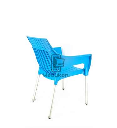 Heavy Duty Unbreakable Wide Plastic Chair with Metal Legs image 7