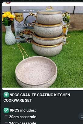 Modern tea set, flask&six cups image 1