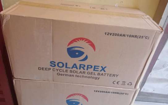Solarpex 200Ah solar battery 12v image 1