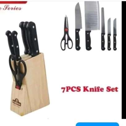 Knives set with wooden handle image 1