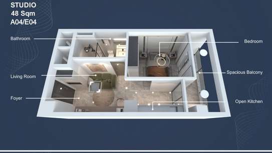 Studio Apartment with Swimming Pool at Ring Road Parklands image 3