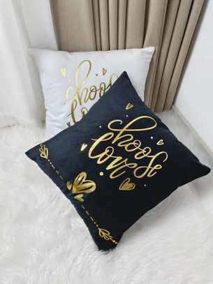 Gold throw pillow cases image 3