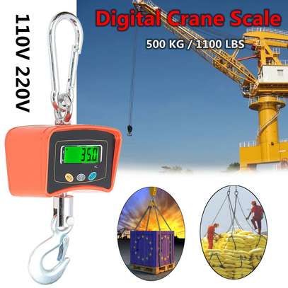 Digital Crane Scale 500 KG / 1100 LBS Heavy Duty Industrial Hanging Scale image 1