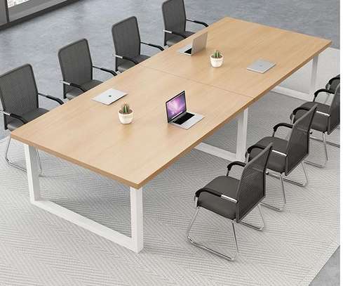 OFFICE TABLE: 2.4 Meter Clean Office Table image 1