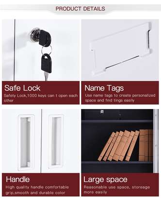 Steel 4 Door Storage Office Cabinet With 2 Drawers image 7