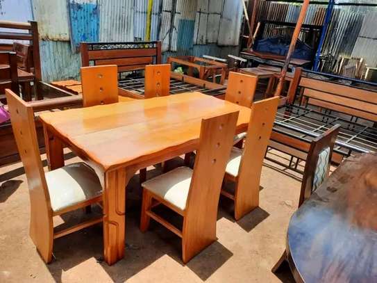 Ready 6 seater wooden dining image 3