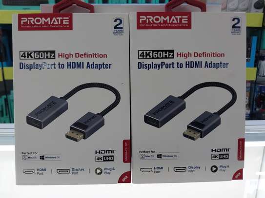 Promate 4K 60Hz High Definition DisplayPort to HDMI Adapter image 1