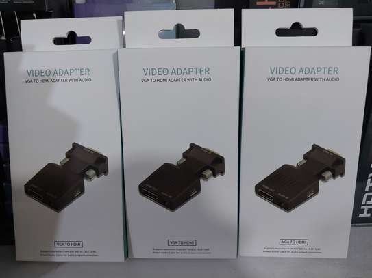 VGA to HDMI Adapter with Audio Male VGA to Female HDMI Conve image 1