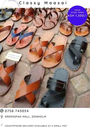 Mens leather sandals image 2