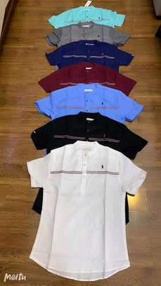*Genuine Quality Designer Fabric Business Casual Official Linen Short Sleeved Shirts* image 1