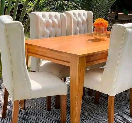 6 seater Quality fabric dining image 2