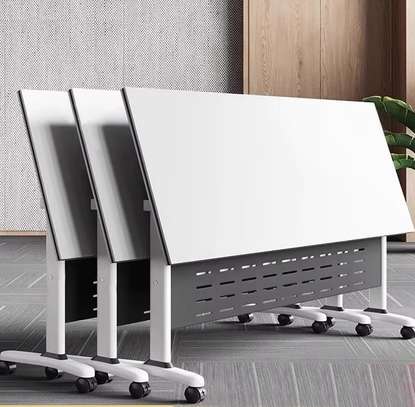 Foldable Meeting Table Set – Mobile Modular Wood Desk image 5