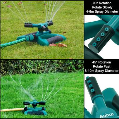 3 arm garden sprinkler with 2 spray options image 4