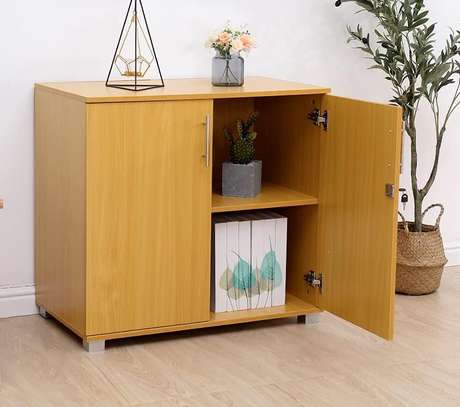 Wooden Office Storage Cabinet 2-Door Lockable Cupboard image 6