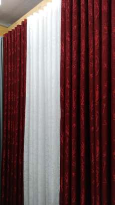 Maroon printed curtain image 1